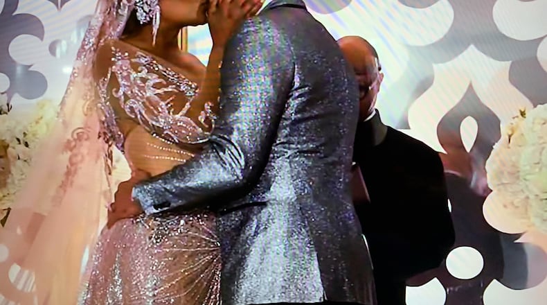 Cynthia Bailey gets married to Mike Hill on October 1, 2021 at Governors Towne Club in Acworth. CR: Bravo