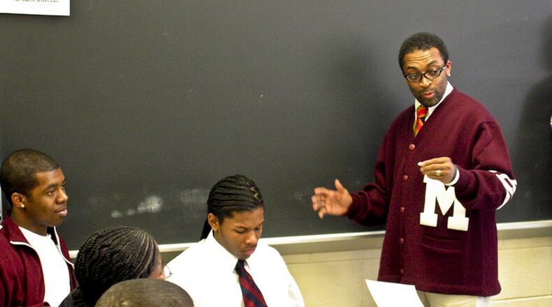 Award-winning film director Spike Lee, who graduated from Morehouse College in 1979, teaches a class at his alma mater.