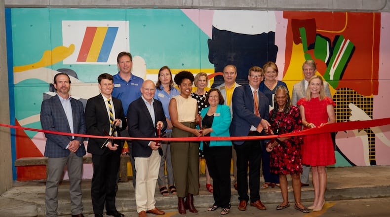 A mural at the Dunwoody MARTA station was unveiled Tuesday morning.