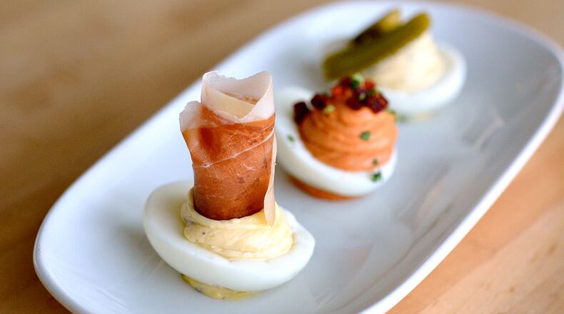 Deviled eggs from Stem Wine Bar