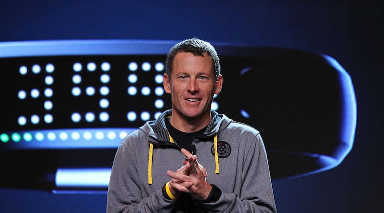 NEW YORK, NY - JANUARY 19: Seven-time Tour de France champion Lance Armstrong attends the unveiling of the NIKE+ FuelBand at Highline Stages on January 19, 2012 in New York City. (Photo by Neilson Barnard/Getty Images)