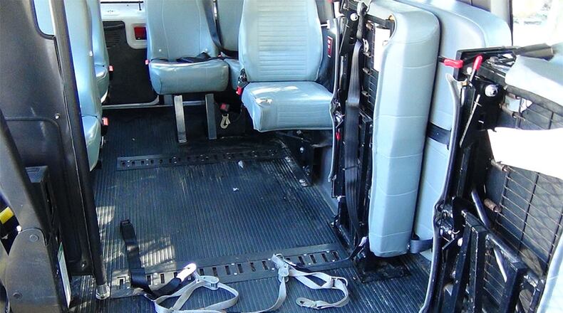 In 2012, a diabetic woman with an amputated leg fell out of her wheelchair in this van, operated by a South Georgia company. The passenger lost her left arm as a result of her fall. SPECIAL