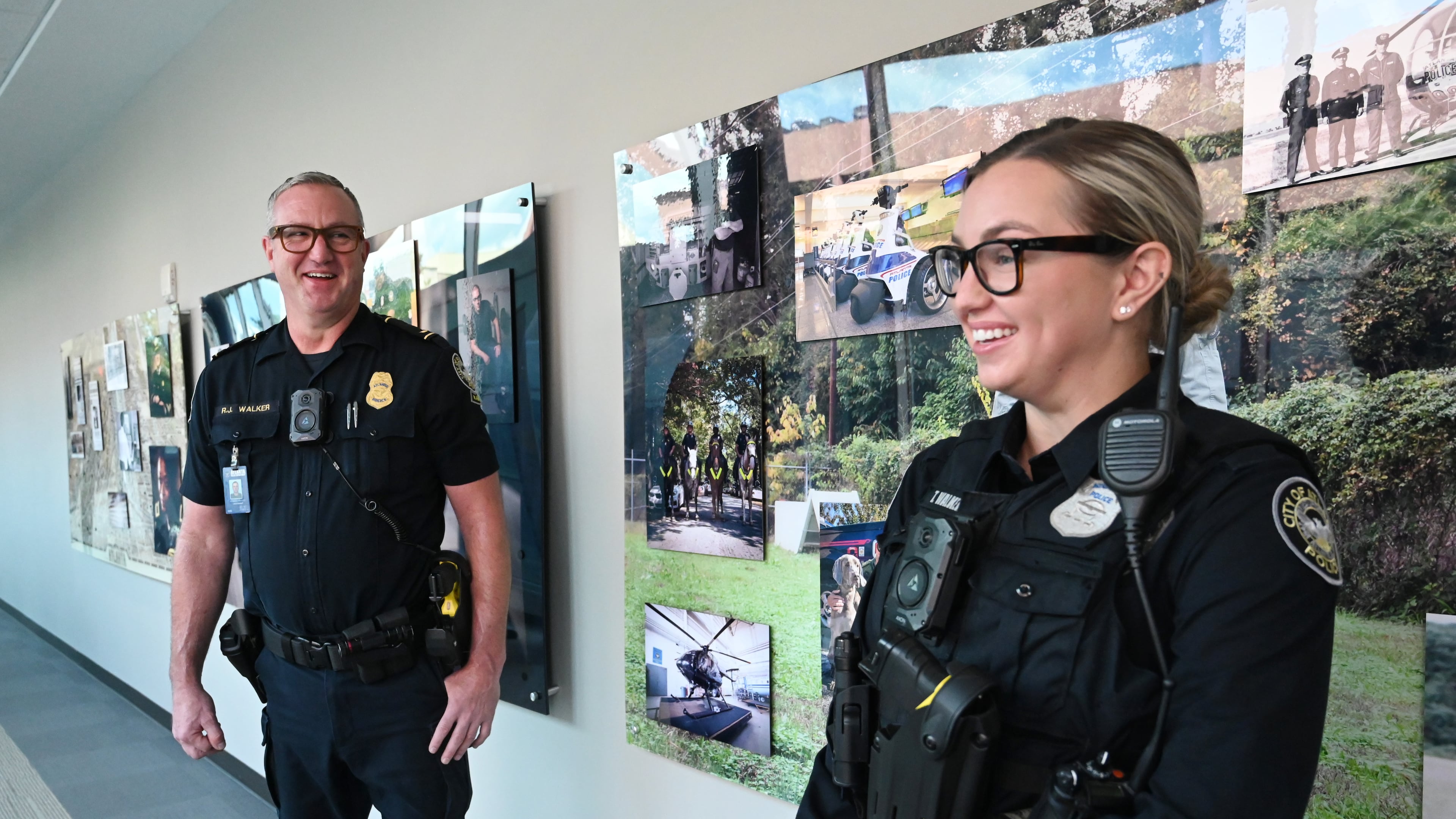 Father's Day, which is Sunday, is a special holiday for Lt. Ronald J. Walker (left), who retired two months ago and is a reserve officer, and his daughter, Atlanta police Officer Taylor Walker. (Hyosub Shin / AJC)