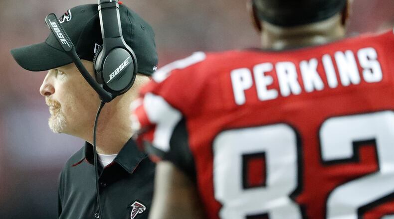 Head coach Dan Quinn led the Falcons to an NFC South Division title in his second year in Atlanta.