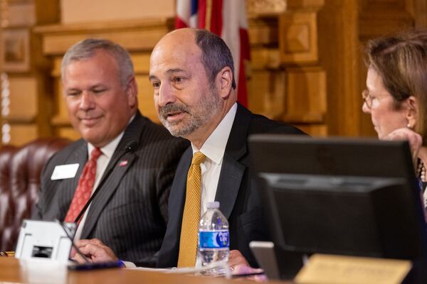 State Election Board Chairman John Fervier is seen at a board meeting at the Capitol in Atlanta on July 9, 2024. (Arvin Temkar/AJC)