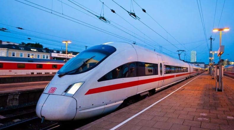 A new study shows that high-speed rail trains like this one could whisk passengers from Atlanta to Charlotte in a little more than two hours. But the rail line would cost billions of dollars to build.