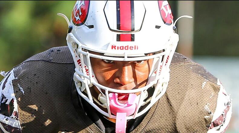 Barrett Carter  of North Gwinnett was a unanimous first-team all-state linebacker last season. The four-star prospect reportedly  favors Clemson. He had 80 tackles, 10 sacks, nine other tackles for losses and 10 QB hurries.
