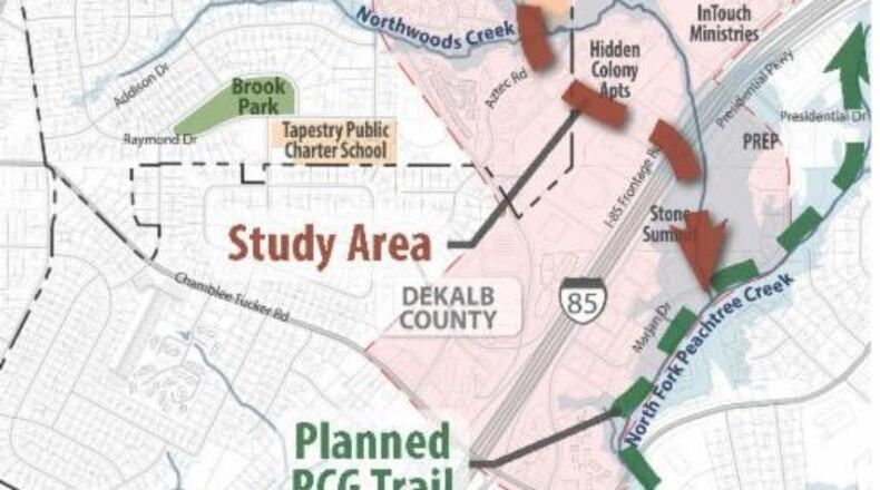 Either online or in person, community input is welcome at 6 p.m. Nov. 9, regarding the Doraville Peachtree Creek Greenway Study. (Courtesy of Doraville)