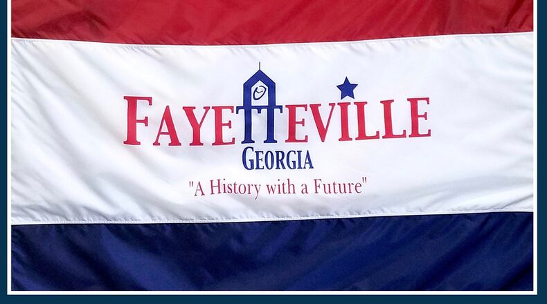 Six new designs are competing for public favor to replace Fayetteville’s current flag. Courtesy City of Fayetteville
