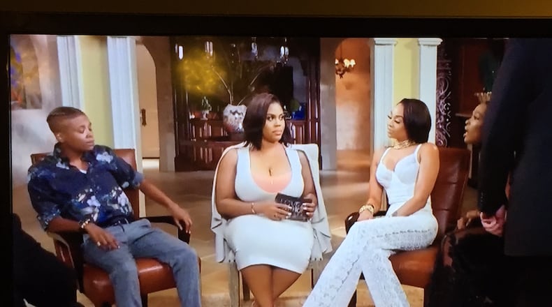Chris and Mimi get emotional but Ariane also got in the mix. (Nina Parker is the host, second to left) CREDIT: VH1 screen grab
