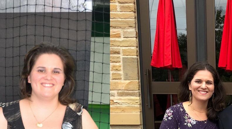 In the photo on the left, taken in May 2011, Ines Sanchez weighed 219 pounds. In the photo on the right, taken in October, Sanchez weighed 167 pounds. PHOTOS CONTRIBUTED BY INES SANCHEZ