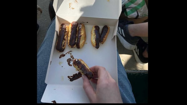 Atlanta Public Schools students learned to make (and eat) chocolate éclairs on their first day in Paris during spring break. The district launched a new program that gives students a foreign study experience for 10 days. (Katherine Mason)
