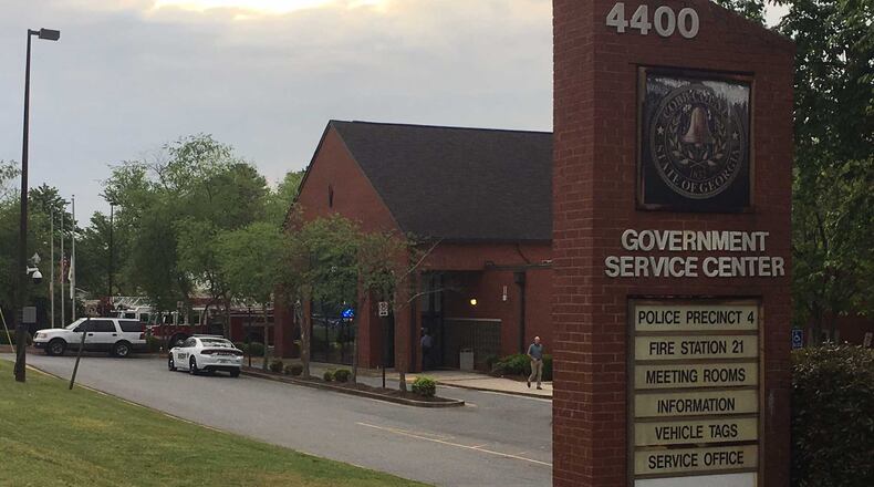 Voters filter in and out of the Cobb County Government Service Center on Lower Roswell Road on Tuesday, April 18, 2017, the day of the special election for Georgia's 6th Congressional District.
