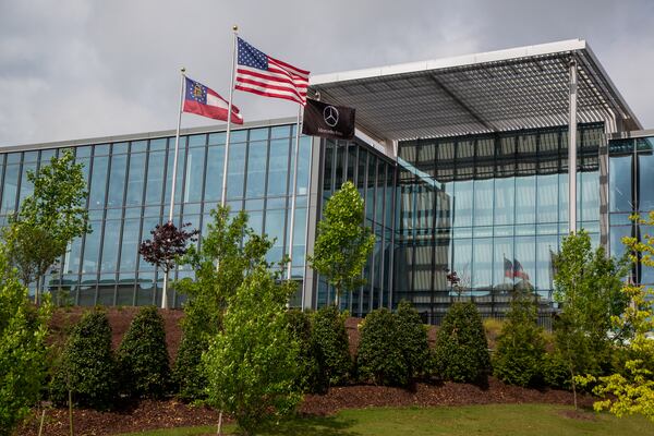 Exterior of the Mercedes-Benz USA headquarters in Sandy Springs. (Phil Skinner/AJC FILE)