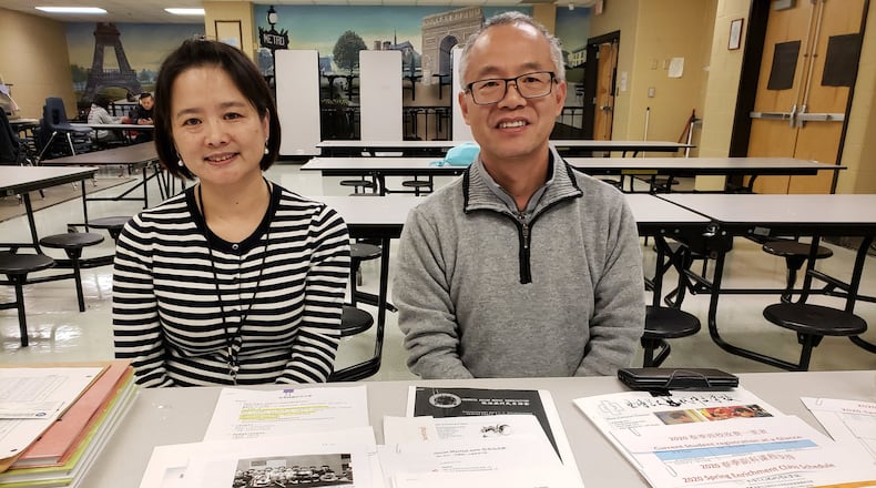 There are growing concerns in metro Atlanta’s Chinese-American community about the risk of coronavirus being carried by people who may have visited China recently, though there have yet to be any confirmed cases in Georgia. Weekend language classes of the Atlanta Contemporary Chinese Academy are still being held in East Cobb. But Principal Jue Li (left) and board member Ming Hua said they have added new safety measures. Classes at two other ACCA locations have temporarily shifted to be online only. MATT KEMPNER / AJC