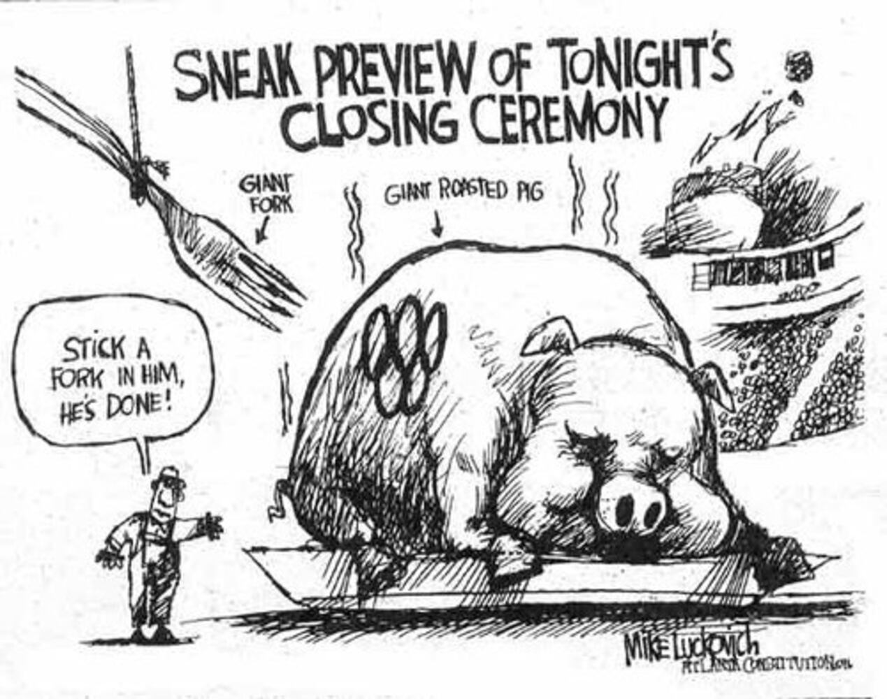 Mike Luckovich cartoons: Olympics 1996-2008