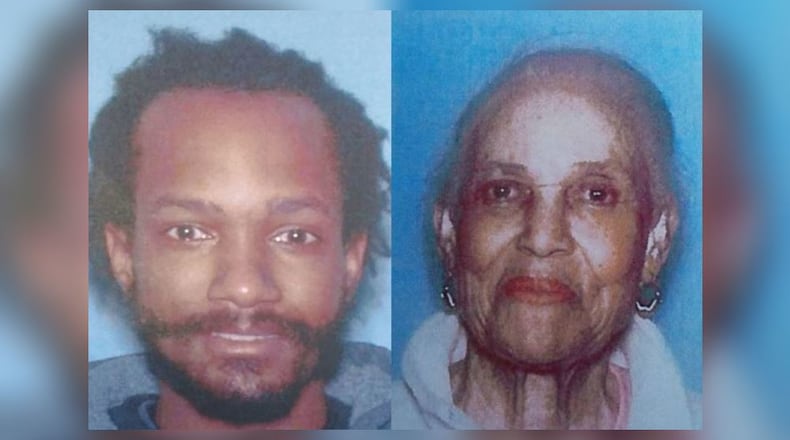 Gregory Williams, a person of interest in his grandmother's disappearance, is in custody on a charge of theft by taking. Millicent Williams is still missing. (Credit: DeKalb County Police Department)