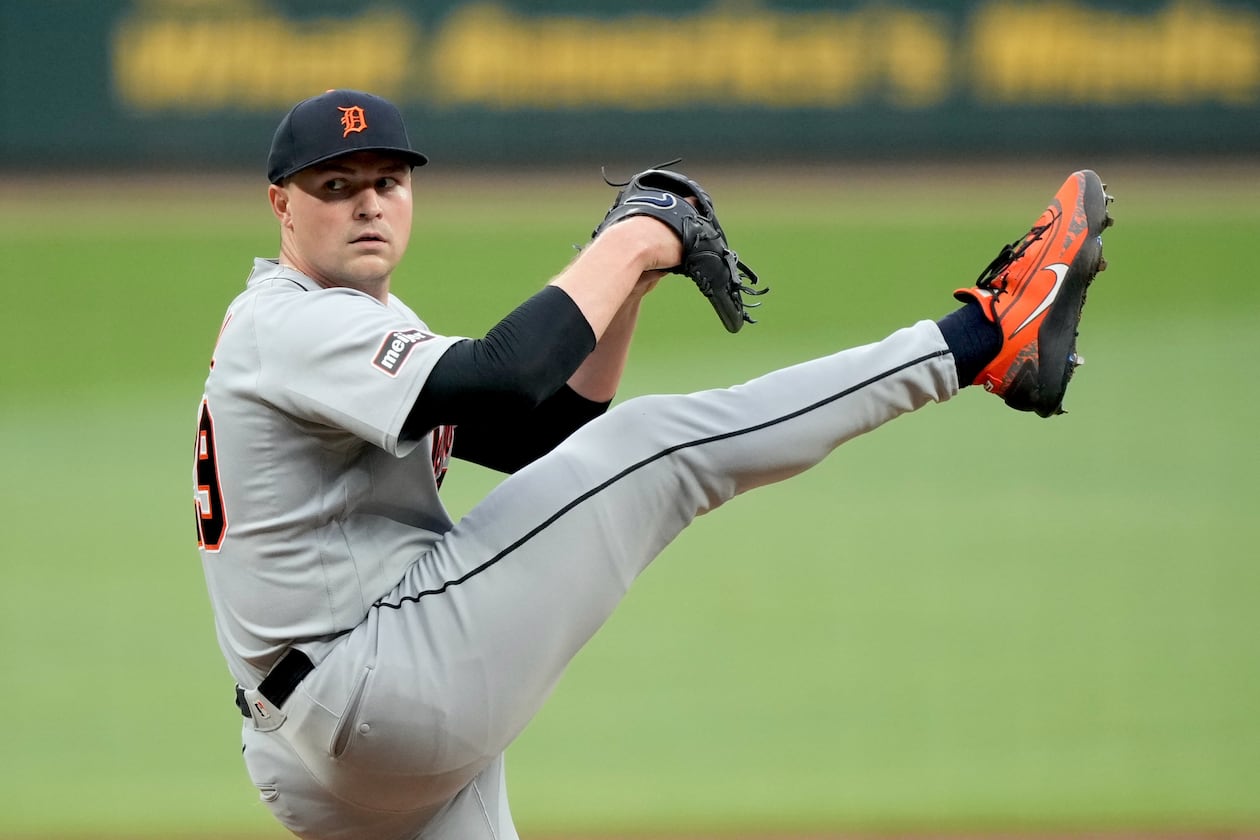 The Detroit Tigers have cratered since pitcher Tarik Skubal’s absence, and the speculation around him is increasing. (Brynn Anderson/AP)