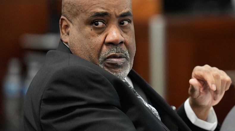 Duane "Keffe D" Davis in court for his murder trial related to the 1996 killing of rapper Tupac Shakur, at Clark County District Court Regional Justice Center in Las Vegas, on Tuesday, Aug. 18, 2026. (AP Photo/John Locher, Pool)