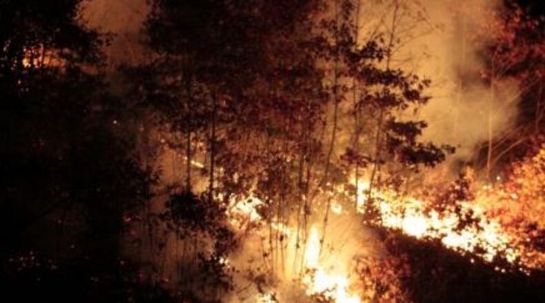 Arson is suspected in fires burning in Rabun County. (Credit: Clayton Tribune)
