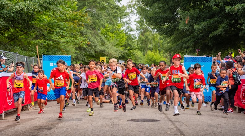 Young participants in the 2024 Peachtree Junior, July 3, 2024. Credit: Matt Demarko for Atlanta Track Club