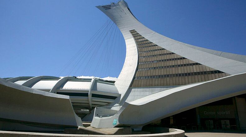 A general view of the exterior of Olympic Stadium in Montreal, Canada. (Photo by Charles Laberge/Getty Images)