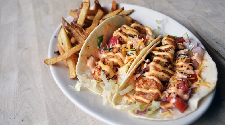 Diners can opt for $2 tacos on Tuesdays or the Baja shrimp taco platter at Republic Social House. Photo credit: Alexa Lampasona.