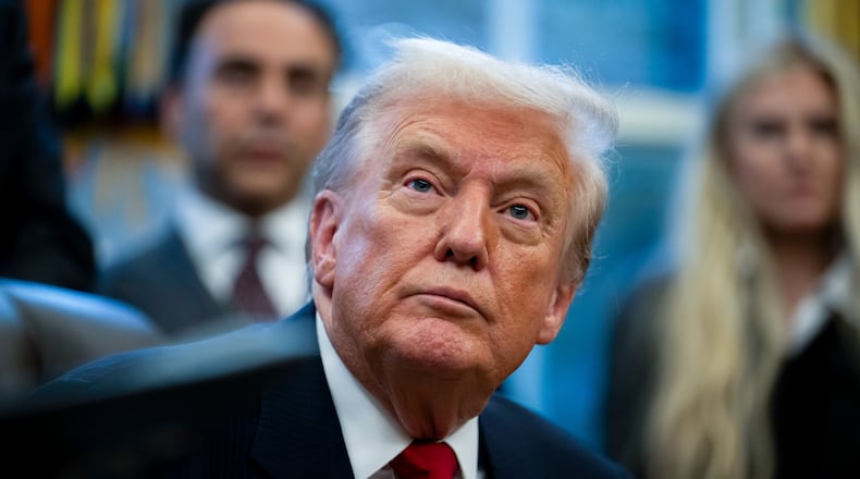 Prosecutor Skandalakis has previously suggested that pursuing criminal charges against President Donald Trump may not be feasible until after he leaves office in 2029. (Craig Hudson/Politico/Bloomberg via Getty Images)