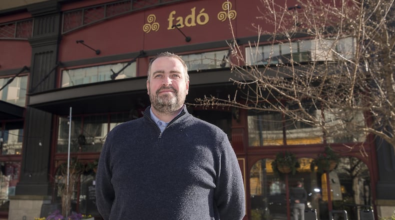 Fado Irish Pub is one of the few bars that has survived in this Buckhead neighborhood. Colm Reilly’s tavern was here during the last Super Bowl, in 2000, and while the area tranformed around him from Bourbon Street to Rodeo Drive, Fado stayed put. The eight-acre area parcel is now called Shops Buckhead Atlanta. (ALYSSA POINTER/ALYSSA.POINTER@AJC.COM)