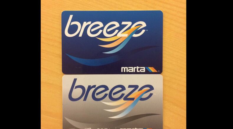 Silver MARTA Breeze Cards will completely replace blue cards July 9. Blue cards can’t be reloaded after March 31.