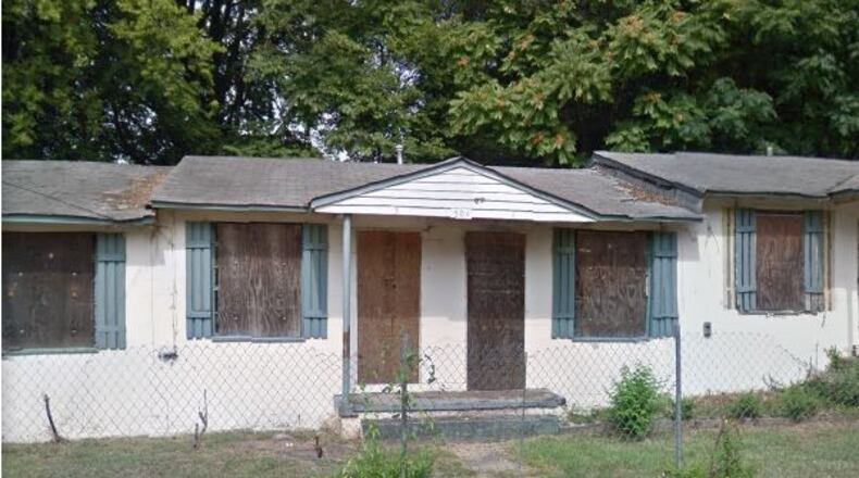 Vacant property in the English Avenue area is set for demolition to make way for new homes for APD officers and legacy residents. GOOGLE EARTH