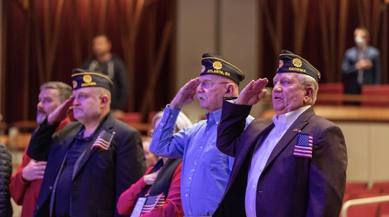 Sandy Springs Veterans in 2022. The city hopes to have their new Veterans Park open by Nov. 2023 in the triangular shaped lot between Mt. Vernon Highway and Johnson Ferry Road directly across from City Springs. COURTESY CITY OF SANDY SPRINGS