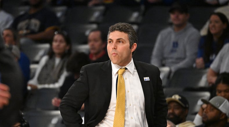 Georgia Tech coach Josh Pastner's future is uncertain. (Hyosub Shin file photo / Hyosub.Shin@ajc.com)