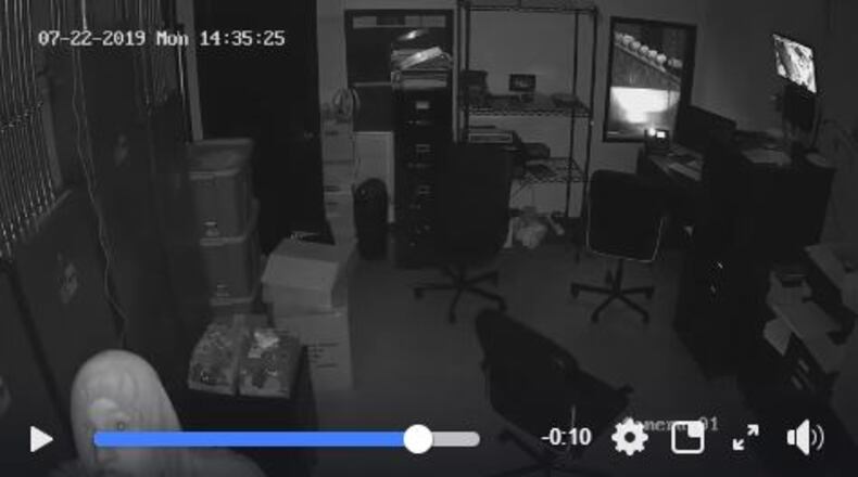 Police are searching for a man they say broke an Atlanta restaurant overnight and stole about $1,300.
