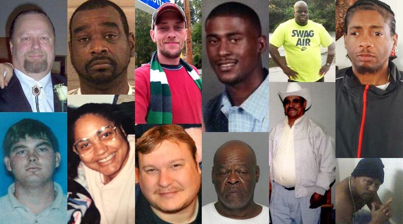 An AJC investigation found that these 12 people died from diabetic ketoacidosis when they didn’t receive needed medical care after being incarcerated in Georgia. Top row: Paul Mullinax, Barnes Nowlin Jr., Willie Whaley, Tyrence Mobley, Douglas Brown and Willie Green. Bottom row: David Ray Fletcher Jr., Wickie Bryant, Micah Williams, Lindsey Ruffin Jr., Esteban Mosqueda-Romero and Stephen Thomas. For details of their cases, go to AJC.com