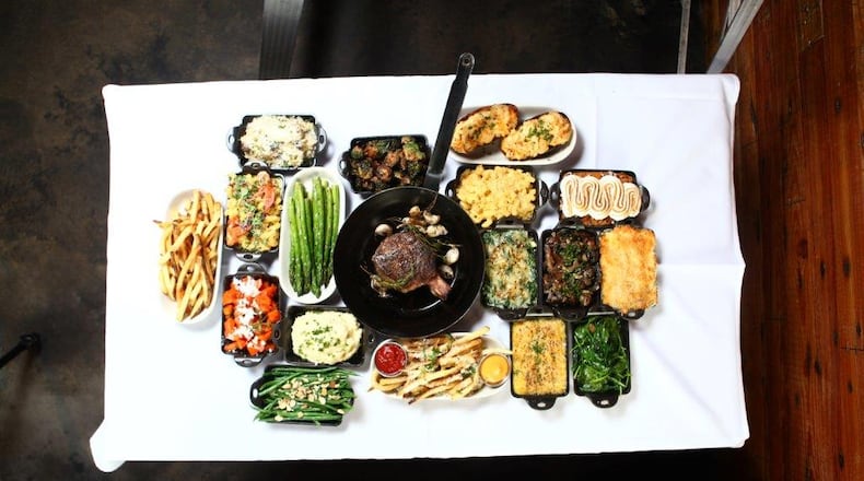 Little Alley's menu is a mix of classics and such fusion items as duck confit spring rolls and Korean-style filet mignon. There is even a Sichuan-spiced tofu steak for vegetarians. (Courtesy of Little Alley Steak