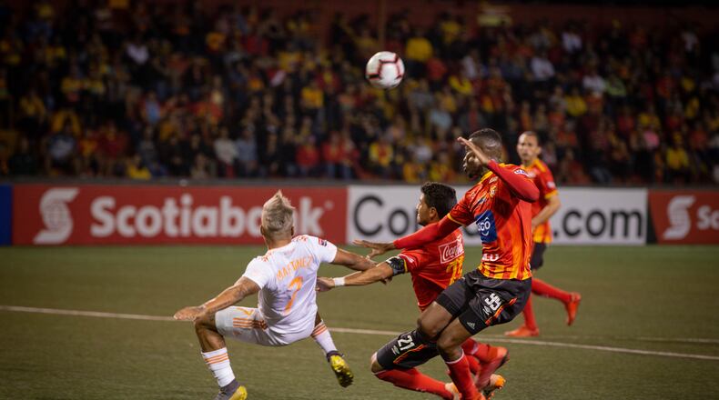 Atlanta United was defeated 3-1 by Herediano in the first leg of the CONCACAF Champions League on Thursday in Heredia, Costa Rica. (Atlanta United)