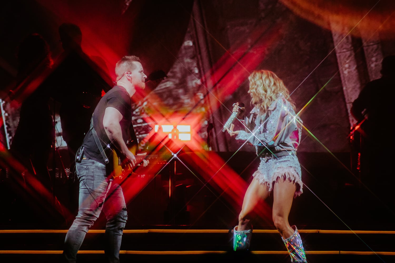 Carrie Underwood brings the Denim & Rhinestones Tour to the State Farm on February 7, 2023. The tour mixes songs from Underwood’s newest album, “Denim & Rhinestones,” with classics like “Jesus, Take the Wheel” and “Before He Cheats.” (Sophie Harris for The Atlanta Journal-Constitution).