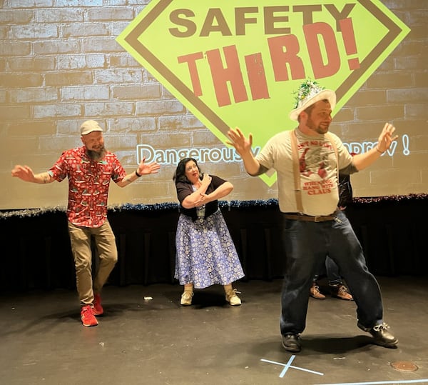 Improv group Safety Third will perform a holiday show on Friday at Aurora Cineplex in Roswell. (Courtesy of Safety Third)