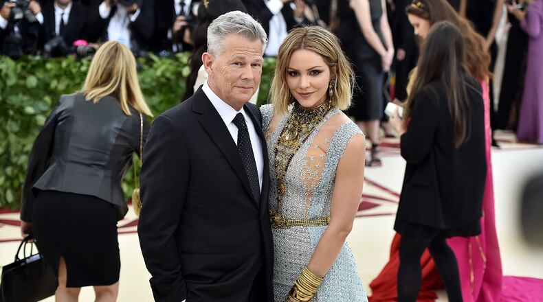 NEW YORK, NY - MAY 07: Recording artist David Foster and Katharine McPhee attend the Heavenly Bodies: Fashion & The Catholic Imagination Costume Institute Gala at The Metropolitan Museum of Art on May 7, 2018 in New York City. (Photo by Theo Wargo/Getty Images for Huffington Post)