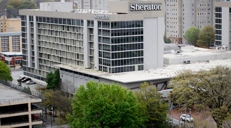 Joining a growing list of downtown properties under financial duress, the Sheraton Atlanta Hotel, with its 763 rooms, is facing the likelihood of foreclosure due to mounting unpaid commitments by its owner Arden Group.
Miguel Martinez /miguel.martinezjimenez@ajc.com