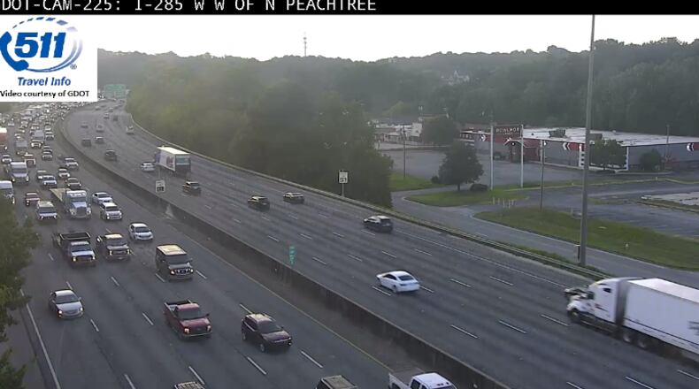 Dunwoody police said officers are "working several accidents" on I-285 West between Peachtree and Chamblee Dunwoody roads early Wednesday morning.