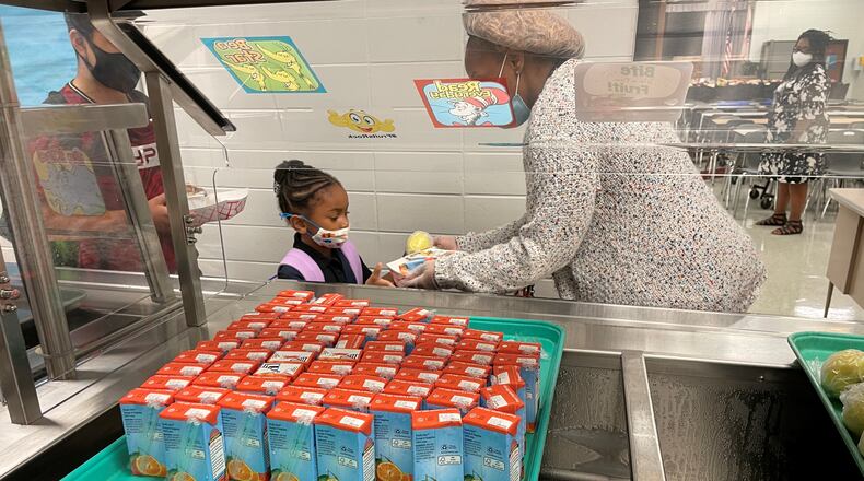 Clayton County Schools will limit available breakfast and lunch entrees over the next few weeks because of supply disruptions. (PHOTO: LEON STAFFORD/AJC)