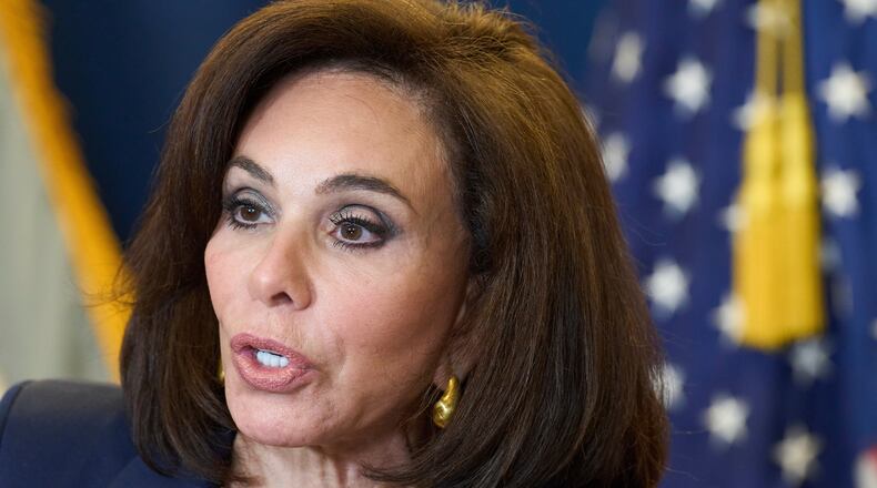 FILE - U.S. Attorney for the District of Columbia Jeanine Pirro speaks during a news conference, Aug. 12, 2025, at the U.S. Attorney's office in Washington. (AP Photo/Jacquelyn Martin, File)