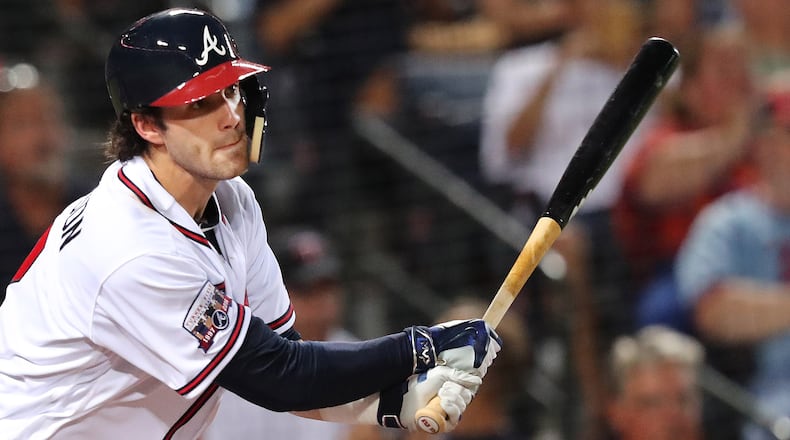 Marietta's Dansby Swanson recorded two hits in his major league career on Aug. 17, 2016, before a home crowd. He hit .302 with an OPS of .832 in 32 big-league games in 2016. The 22-year-old shortstop struggled at the plate in the 2017 season before being demoted to Triple-A Gwinnett in late July.