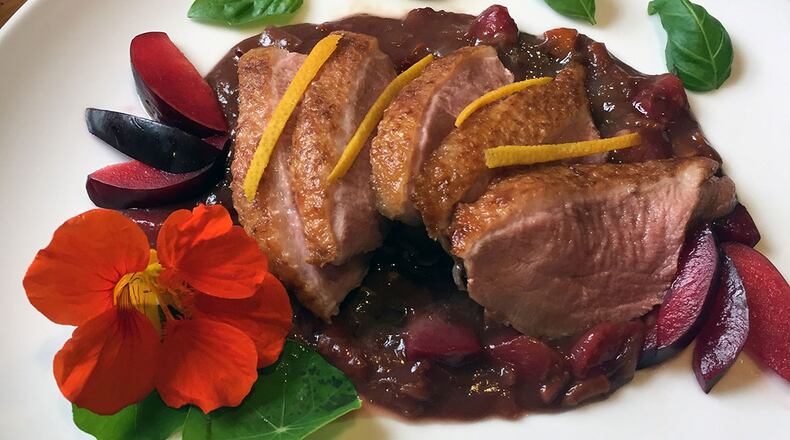 Duck breast in plum sauce from Cuiline. / Courtesy of Cuiline