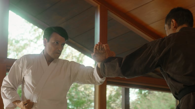 "Cobr Kai" stars Ralph Macchio as Daniel LaRusso and Yuji Okumoto as Chozen Toguchi.