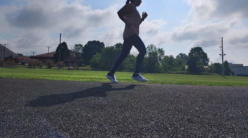 Marianna Cruz trains for the 2021 AJC Peachtree Road Race.