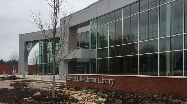Georgia Gwinnett College student Chike Uzuegbunam said school officials demanded he stop distributing fliers promoting Christianity near the campus library, pictured here. ERIC STIRGUS / ESTIRGUS@AJC.COM