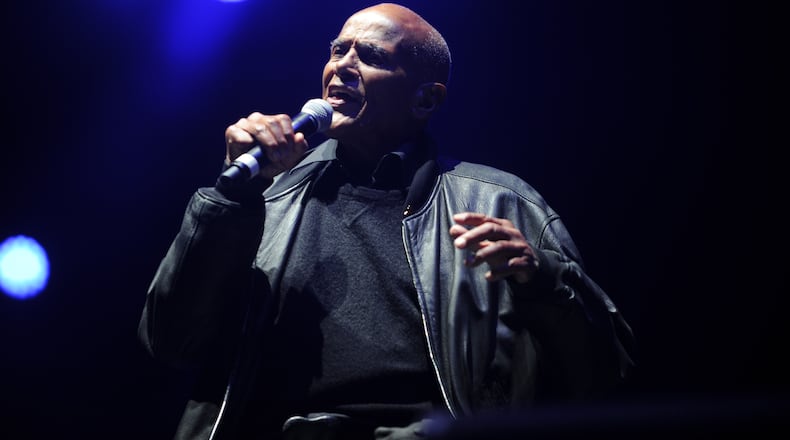Harry Belafonte performs during the Sankofa.org Many Rivers to Cross" at Chattahoochee Hills on Sunday, October 2, 2016, in Atlanta. ARMANI MARTIN/AJC